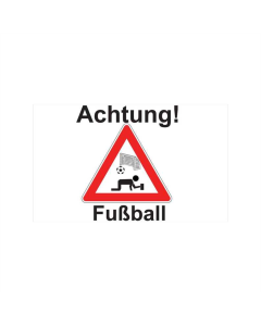 Achtung Fussball Fahne/Flagge 90 x 150cm