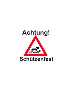 Achtung Schützenfest Fahne/Flagge 90 x 150cm