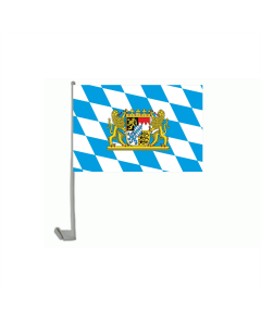 Bayern mit Löwen Staatswappen  Autofahne/Autoflagge 30 x 45cm