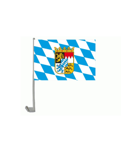 Bayern mit Wappen Autofahne/Autoflagge 30 x 45cm