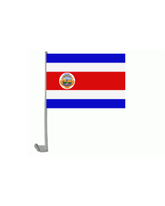 Costa Rica mit Wappen Autofahne/Autoflagge 30 x 45cm