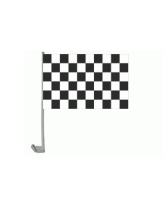 Karo schwarz-weiß Start Ziel Autofahne/Autoflagge 30 x 45cm