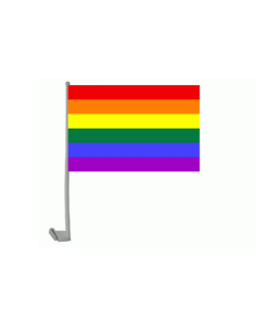 Regenbogen Autofahne/Autoflagge 30 x 45cm