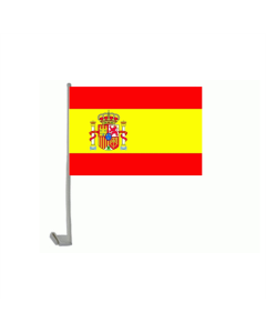 Spanien mit Wappen Autofahne/Autoflagge 30 x 45cm