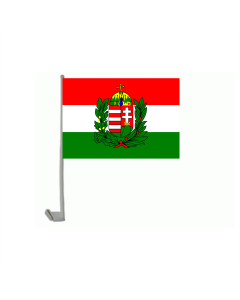 Ungarn mit Wappen Autofahne/Autoflagge 30 x 40cm