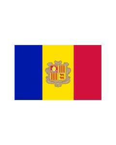 Andorra mit Wappen Fahne/Flagge 90 x 150cm