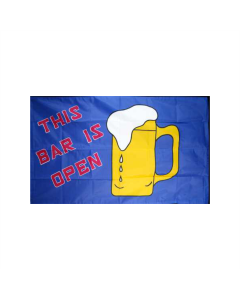 Bar is open Fahne/Flagge 90 x 150cm