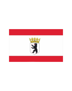 Berlin mit Krone Bootsfahne/Motorradflagge 30 x 45cm
