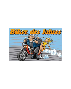 Biker des Jahres Fahne/Flagge 90 x 150cm