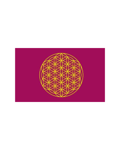 Blume des Lebens lila Fahne/Flagge 90 x 150cm