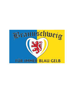 Braunschweig Herz Fahne/Flagge 90 x 150cm
