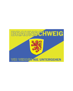 Braunschweig Wir werden nie untergehen Fahne/Flagge 90 x 150cm