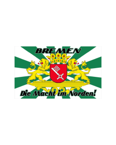 Bremen Macht im Norden grosses Wappen Fahne/Flagge 90 x 150cm