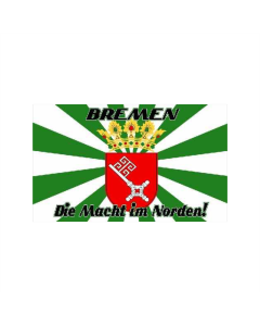 Bremen Macht im Norden kleines Wappen Fahne/Flagge 90 x 150cm
