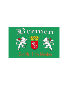 Bremen Nr 1 im Norden Fahne/Flagge 90 x 150cm