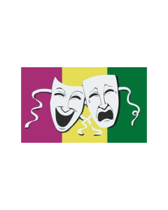 Comedy & Tragedy Fahne/Flagge 90 x 150cm