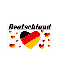 Deutschland 13 Herz Fahne/Flagge 90 x 150cm