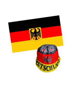 Deutschland Set 2 Fahne + Fischerhut