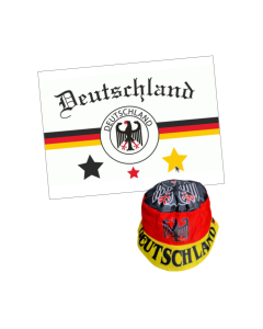 Deutschland Set 3 Fahne + Fischerhut