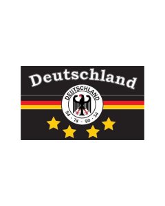 Deutschland 7 schwarz 4 Sterne  Fahne/Flagge 150 x 250cm