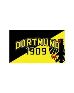 Dortmund 1909 diagonal Adler Fahne/Flagge 90 x 150cm