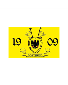 Dortmund 1909 Wappenschild Fahne/Flagge 90 x 150cm