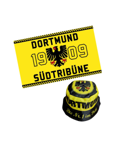 Dortmund Set 2 Fahne + Fischerhut