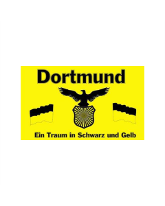Dortmund Ein Traum in Schwarz und Gelb Fahne/Flagge 90 x 150cm