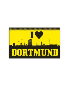Dortmund I Love Skyline Fahne/Flagge 90 x 150cm