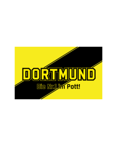 Dortmund Nr 1 Diagonal Fahne/Flagge 90 x 150cm