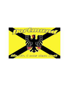 Dortmund Nr 1 großes Kreuz Fahne/Flagge 150 x 250cm