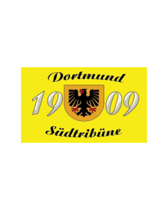 Dortmund Südtribüne Wappen Mitte Fahne/Flagge 90 x 150cm
