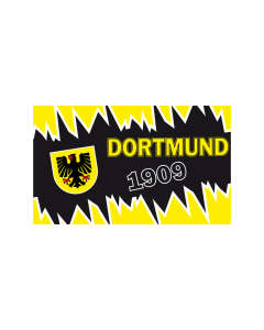 Dortmund Zacken Fahne/Flagge 90 x 150cm