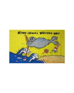 Echt geiles Wetter hier Fahne/Flagge 90 x 150cm