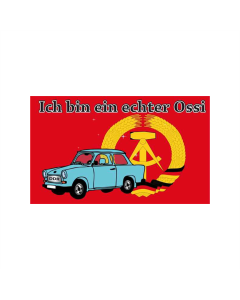 Echter Ossi Trabbi Fahne/Flagge 90 x 150cm
