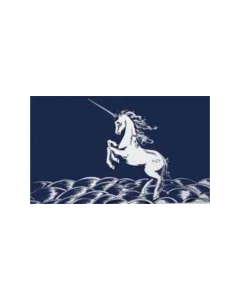 Einhorn blau Fahne/Flagge 90 x 150cm