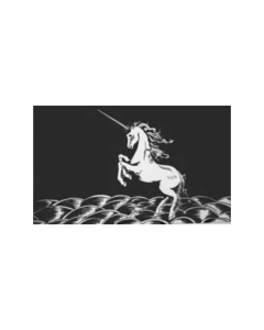 Einhorn schwarz Fahne/Flagge 90 x 150cm