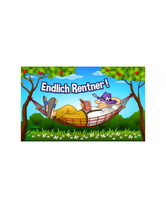 Endlich Rentner Fahne/Flagge 90 x 150cm