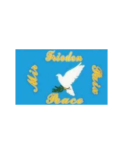 Friedenstaube mit Schrift Fahne/Flagge 90 x 150cm