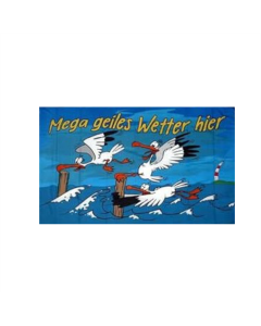 Geiles Wetter Möwen Fahne/Flagge 90 x 150cm