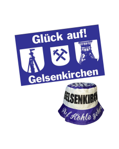 Gelsenkirchen Set 1 Fahne + Fischerhut