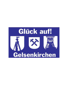 Gelsenkirchen Glück auf 3 Wappen Fördertürme Fahne/Flagge 90 x 150cm