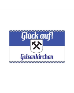 Gelsenkirchen Glück auf Wappen Fahne/Flagge 90 x 150cm