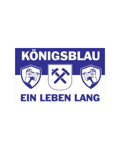 Gelsenkirchen Königsblau ein Leben lang Fahne/Flagge 150 x 250cm