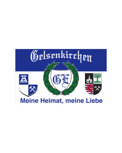 Gelsenkirchen Meine Heimat-Meine Liebe Fahne/Flagge 90 x 150cm