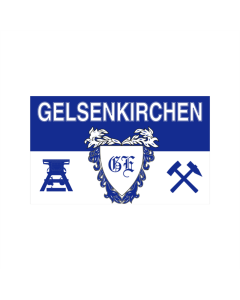 Gelsenkirchen Wappen Mitte Fanflagge Fahne/Flagge 90 x 150cm