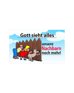 Gott sieht alles Fahne/Flagge 90 x 150cm