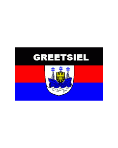 Greetsiel Stadt mit Schrift Fahne/Flagge 90 x 150cm