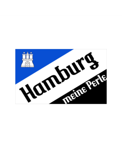 Hamburg meine Perle 2 diagonal Fahne/Flagge 90 x 150cm