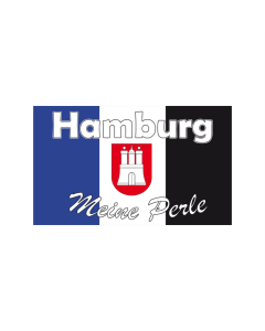 Hamburg meine Perle 3 Fahne/Flagge 90 x 150cm